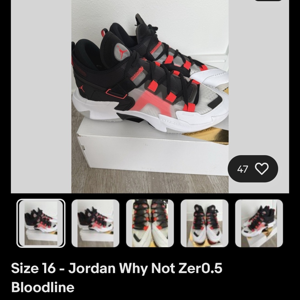 Jordan Black and Red Sneakers with Aggressive Aesthetic not new good condition